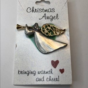 🍭 NWT! Christmas angel brooch, Xmas jewelry